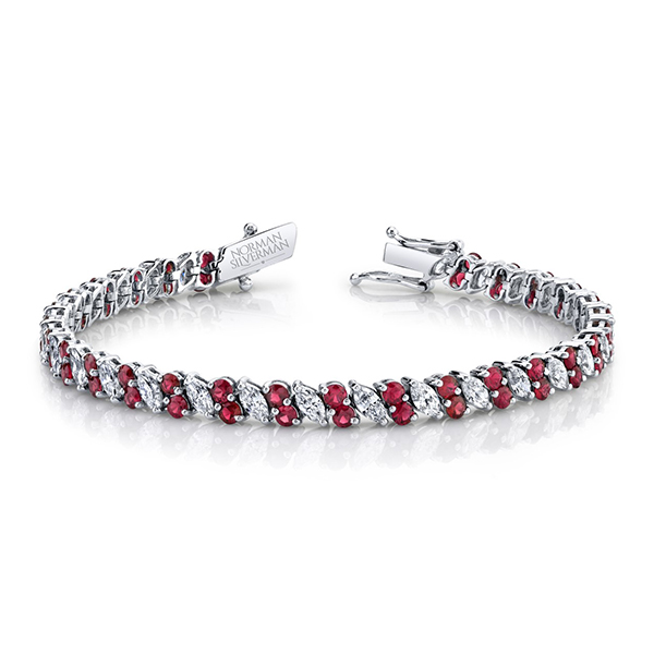 18K Diamond Ruby Bracelet 2508587